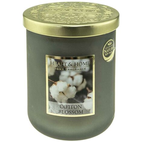 Grande Bougie Heart and Home Fleurs de Coton (1/2)