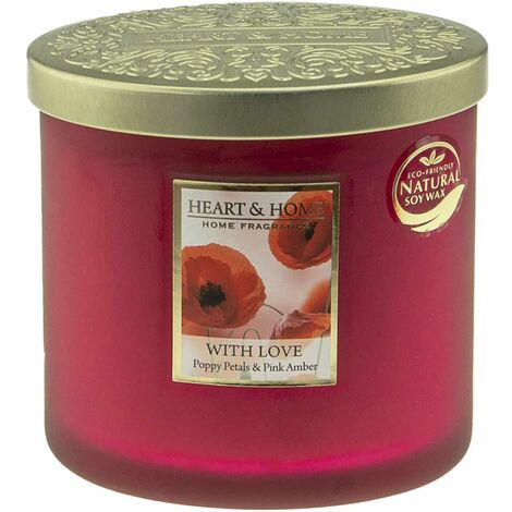 Bougie ellipse 2 mèches Heart and Home Amour (1/3)
