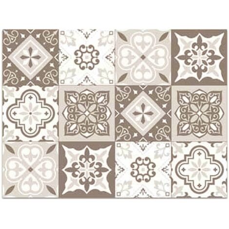 Tapis de cuisine rectangulaire en vinyle 60 x 45 cm – Protection sol décorative – Pour espaces restreints – Facile à nettoyer – Sud Trading