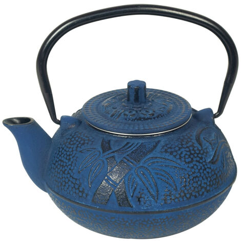 Théière En Fonte Japonaise - Bleue - 0.8 L - Signes Grimalt