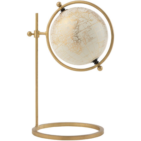 Globe terrestre ajustable en hauteur 47 cm – Pied en métal robuste – Globe en plastique – Largeur 31 cm – Décoration bureau ou salon – Jolipa