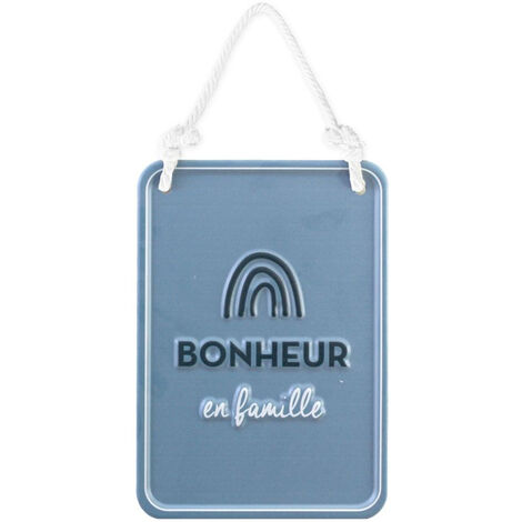 Plaque décorative bleue à suspendre en relief (1/2)