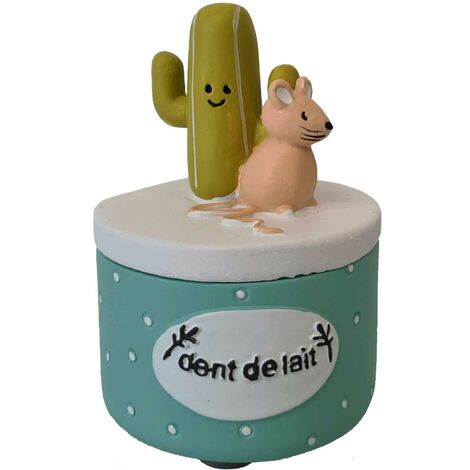 Boite à dents de lait bleu cactus (1/2)