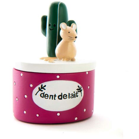 Boite à dents de lait rose cactus (1/2)
