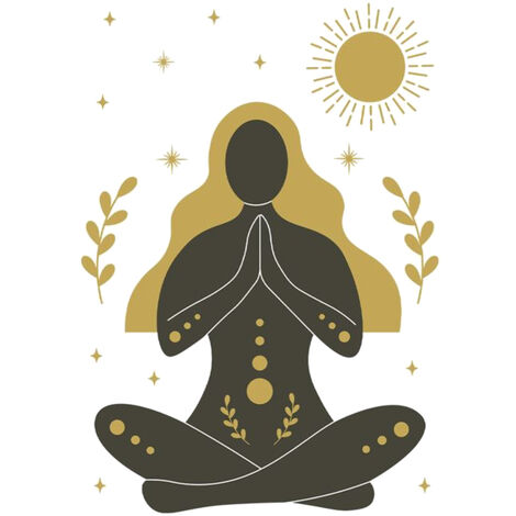 Sticker mural Femme Chakras (1/2)