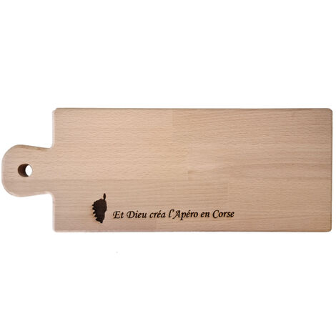 Planche rectangulaire en bois de hêtre gravé (1/2)