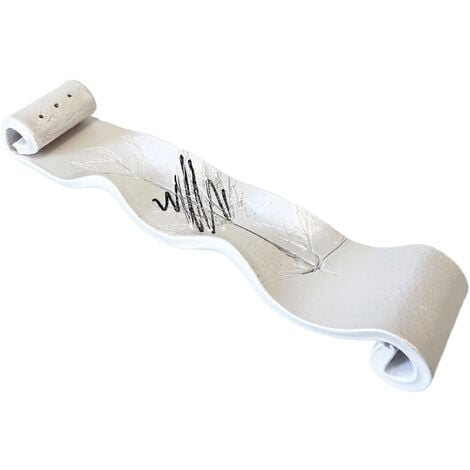 Porte encens artisanal blanc nacré