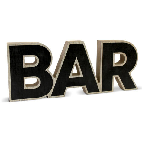 Mot à poser décoratif en bois - Bar