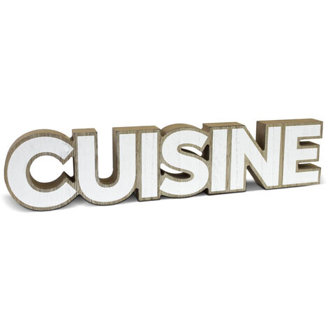 Mot à poser décoratif en bois - Cuisine
