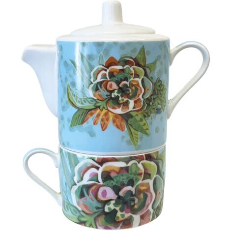 Petite théière avec tasse Fleurs - Allen Designs (1/2)