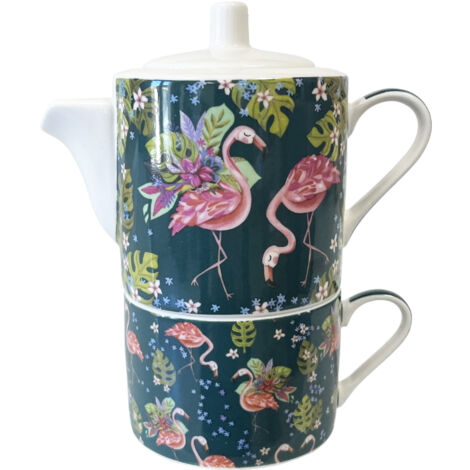 Petite théière avec tasse Flamant Rose - Allen Designs (1/3)