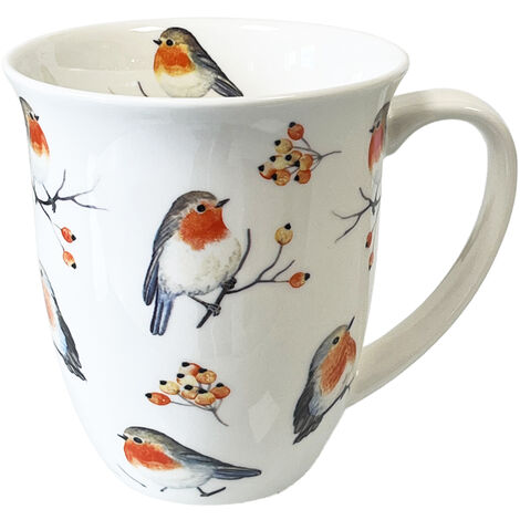 Tasse en Porcelaine Fine Robin Family