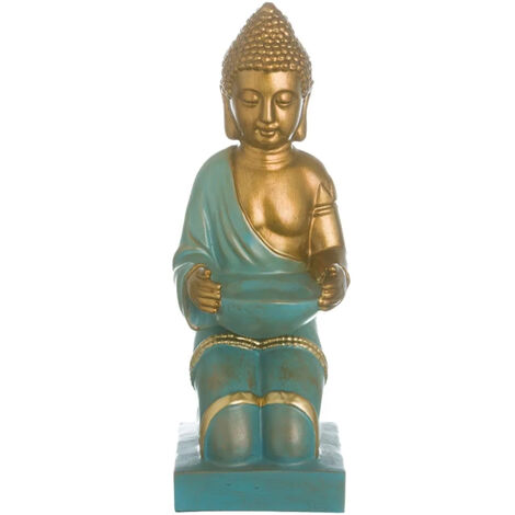 Statue de Bouddha or et turquoise (1/3)