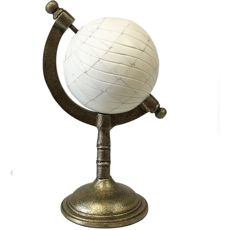 Décoration Globe Terrestre Or et Crème (1/2)