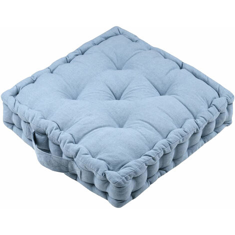 Coussin De Sol épais En Coton STOF Bleu 40 Cm – Neuf