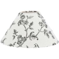 Abat-jour oiseaux sur branches imprimés – Toile coton-polyester 55% – Métal robuste – Diamètre 25 cm – Hauteur 15 cm – Stof