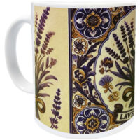 Mug lavande parfum de provence en céramique blanche