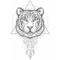 BOHO TIGRE Décoration adhésive murale