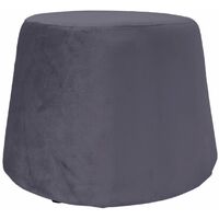 Pouf recouvert de velours Gris 31.5 x 34 x 46.5 cm