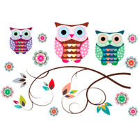 Stickers Muraux Hiboux