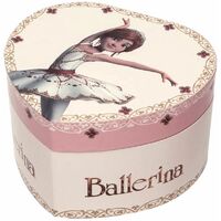 Coffret à bijoux musical en forme de coeur Ballerina