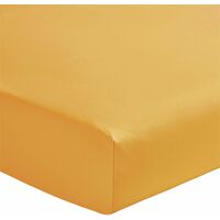 Drap housse Sahara en percale de coton 80 fils 180 x 200 cm
