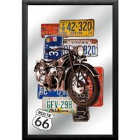 Miroir rectangulaire sérigraphié route 66