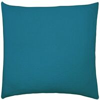 Taie d'Oreiller Paon Tendresse en gaze de coton lavée 65 x 65