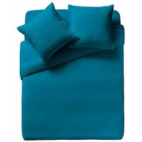 Housse de couette Tendresse en gaze de coton lavée - Paon