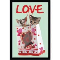 Miroir rectangulaire sérigraphié chatons