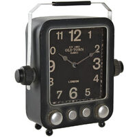 Horloge rétro en métal gris
