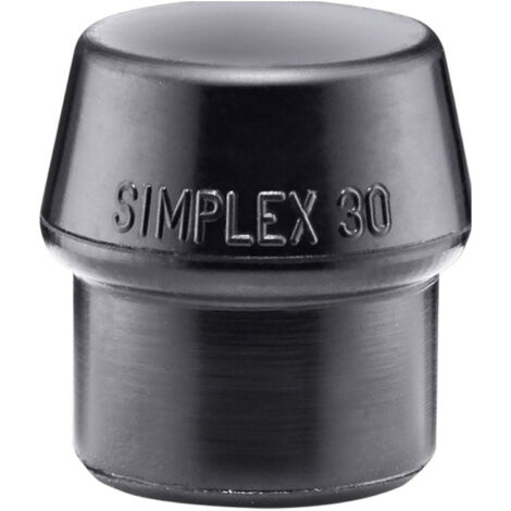Halder Schlageinsatz für Simplex Schonhammer Ø 30mm Gummikomposition schwarz
