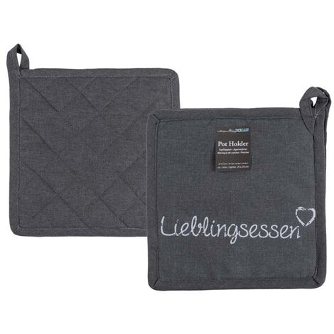 2 x Topflappen Lieblingsessen ca. 20 x 20 cm (1/4)