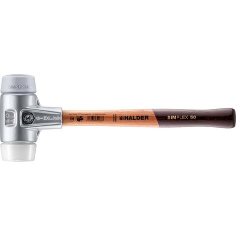 HALDER SIMPLEX Schonhammer Ø 50 mm TPE-mid grau / Superplastik mit Aluminiumgehäuse (1/5)