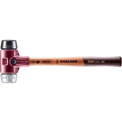 HALDER SIMPLEX Schonhammer Ø 40 mm Gummi / Weichmetall mit Tempergussgehäuse (1/5)