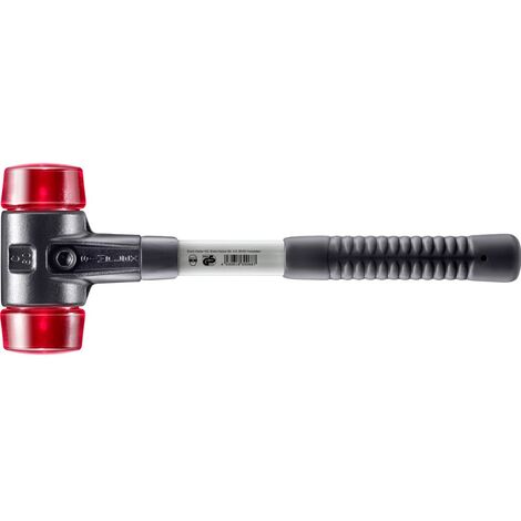 HALDER SIMPLEX Schonhammer Ø 60 mm Plastik rot mit verstärkem Tempergussgehäuse und Fiberglasstiel (1/5)