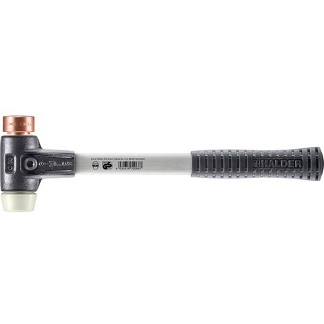 HALDER SIMPLEX Hammer Kupfer / Nylon mit verstärktem Tempergussgehäuse und Glasfaserstiel - D=30 mm - 3748.030 (1/5)
