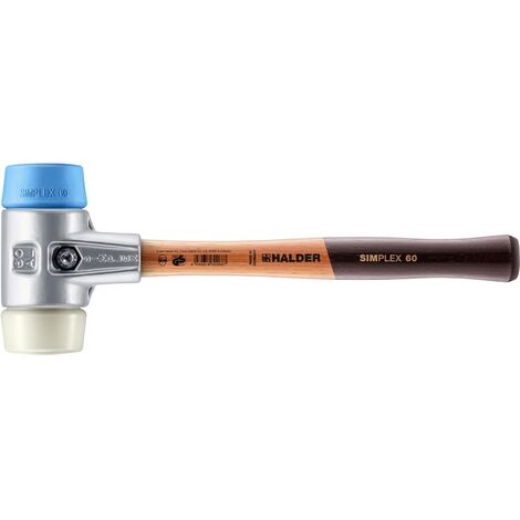 HALDER SIMPLEX TPE-Weichhammer / Nylon mit Aluminiumgehäuse und Holzstiel - D=60 mm - 3118.060 (1/5)