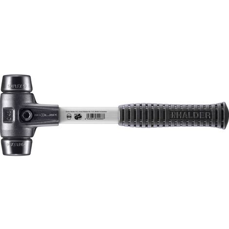HALDER SIMPLEX Schonhammer Ø 40 mm Gummi mit verstärkem Tempergussgehäuse und Fiberglasstiel (1/5)