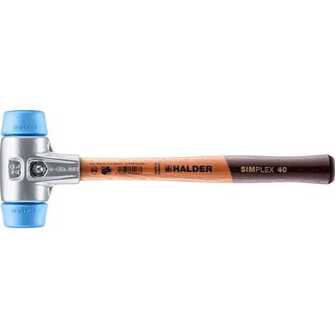 HALDER SIMPLEX Schonhammer Ø 40 mm TPE-soft blau mit Aluminiumgehäuse (1/5)