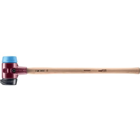 HALDER SIMPLEX Vorschlaghammer Ø 80 mm Gummi / TPE-soft blau mit Standfuß und Termpergussgehäuse