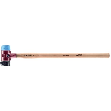 HALDER SIMPLEX Vorschlaghammer Ø 60 mm Gummi / TPE-soft blau mit Standfuß und Termpergussgehäuse