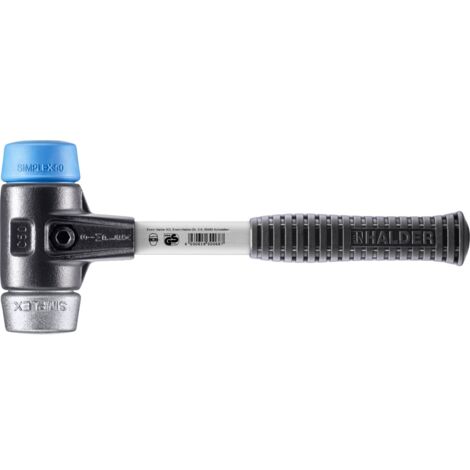 Hammer HALDER SIMPLEX TPE weich / Weichmetall mit verstärktem Tempergussgehäuse und Glasfaserstiel - D=50 mm - 3719.050 (1/5)