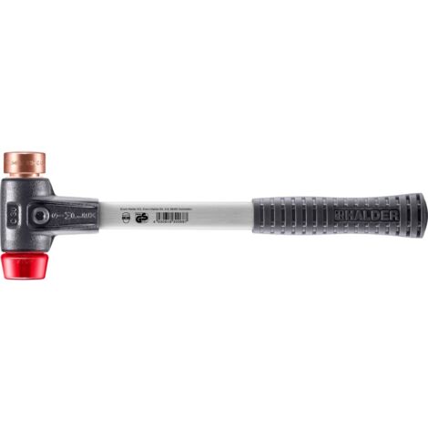 HALDER SIMPLEX Hammer Kupfer / Kunststoff mit verstärktem Tempergussgehäuse und Glasfaserstiel - D=30 mm - 3746.030 (1/5)