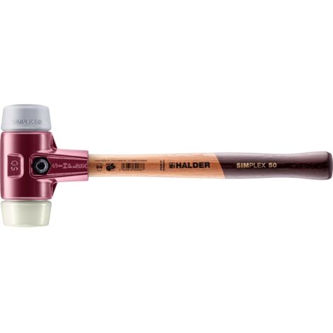 HALDER SIMPLEX Schonhammer Ø 50 mm TPE-mid grau / Nylon mit Tempergussgehäuse (1/5)