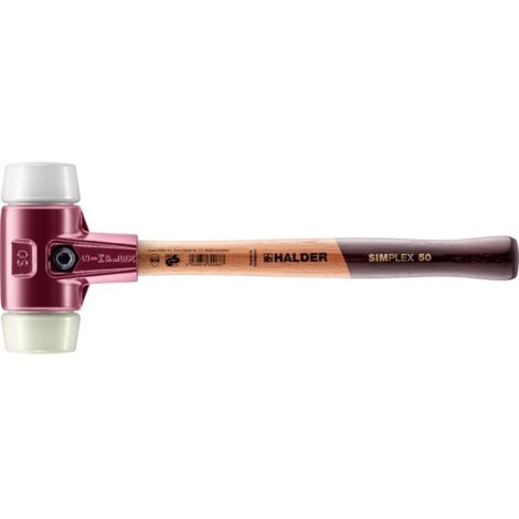 HALDER SIMPLEX Superplastik- / Nylonhammer mit Tempergussgehäuse und Holzstiel - D=50 mm - 3078.050 (1/5)