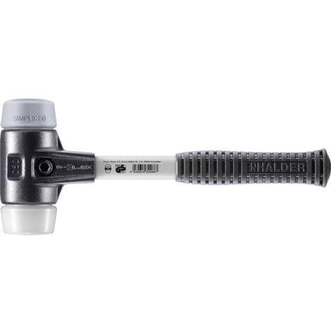 HALDER SIMPLEX TPE-Hammer mittel / Superplastik mit verstärktem Tempergussgehäuse und Glasfaserstiel - D=50 mm - 3737.050 (1/5)
