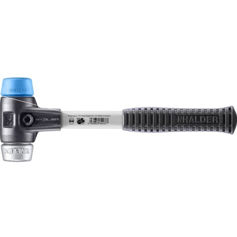 Hammer HALDER SIMPLEX TPE weich / Weichmetall mit verstärktem Tempergussgehäuse und Glasfaserstiel - D=40 mm - 3719.040 (1/5)