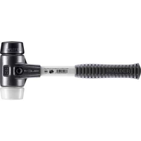 HALDER SIMPLEX Hammer Gefüllter Gummi / Superplastik mit verstärktem Tempergussgehäuse und Glasfaserstiel - D=50 mm - 3727.050 (1/5)