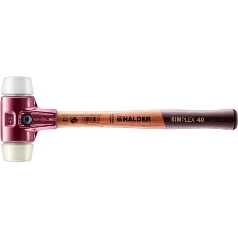 HALDER SIMPLEX Superplastik- / Nylonhammer mit Tempergussgehäuse und Holzstiel - D=40 mm - 3078.040 (1/5)